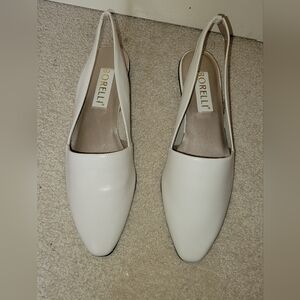 Borelli Women's White Slingback Shoes Size 11M Excellent Condition